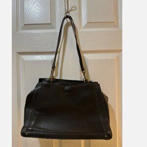 American Leather Co. Willis Triple Entry Leather Satchel-Black-NEW-A628985